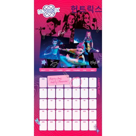 KPOP Demon Hunters Wall calendar 2026