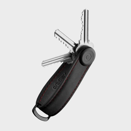 Orbitkey - Crazy Horse Leather Key Organiser - Obsidian Red