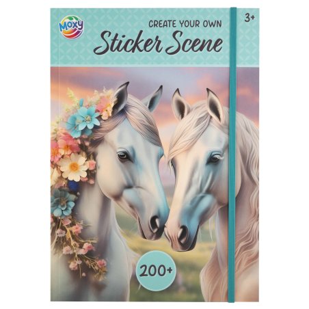 Moxy - Horse sticker scene book a4, 200 stickers (190003)