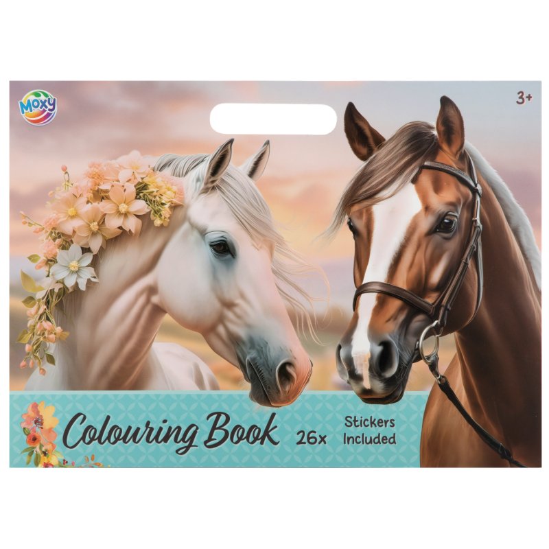 Moxy - Horse colouring book 26x35.5cm, 25 sheets & stickersheet (1900029