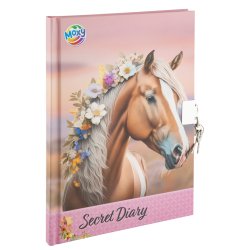 Moxy - Horse secret diary with key & lock A5, 60 sheets (190008)