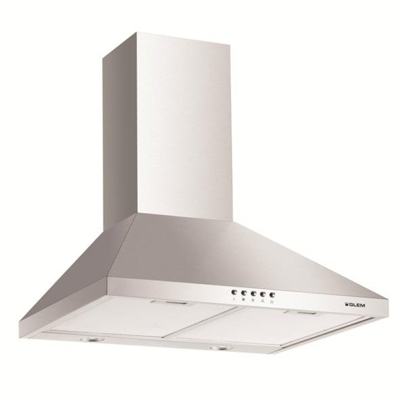 Hotte murale pyramide 60 cm - 569 m³/h - 62 à 68 dB(A) min./max. - Bout *