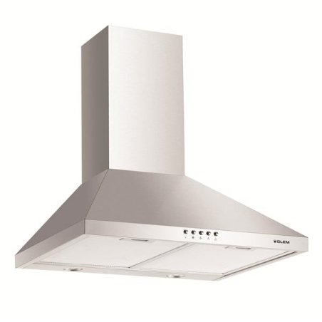 Hotte murale pyramide 60 cm - 569 m³/h - 62 à 68 dB(A) min./max. - Bout *