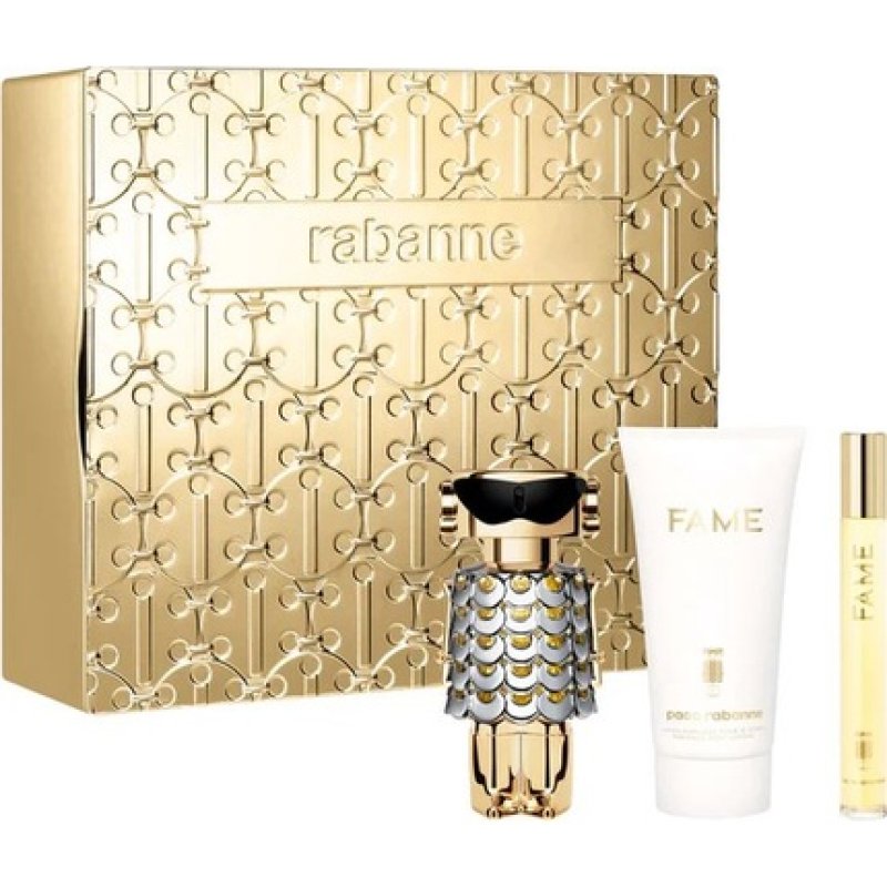Paco Rabanne Fame Eau De Parfum Spray 50ml Body Lotion 75ml Eau De Parfum Spray 10ml