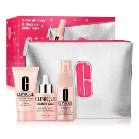 Clinique Glow All Over Moisture Surge Set Includes Active Glow Serum 30ml Overnight Mask 30ml And Face Spray 30ml