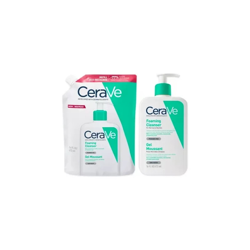 Cerave Foaming Gel 473 Ml Ecorefill 473 Ml Gentle Cleanser For Face