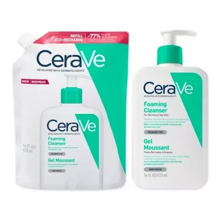 Cerave Foaming Gel 473 Ml Ecorefill 473 Ml Gentle Cleanser For Face