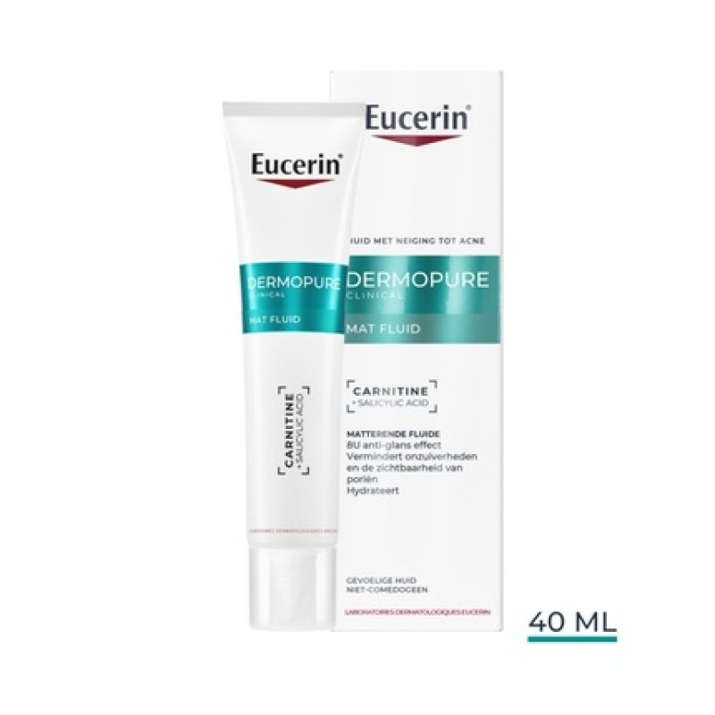 Eucerin Dermopure Clinical Mattifying Fluid 40 Ml Ideal For Oily And Acneprone Skin