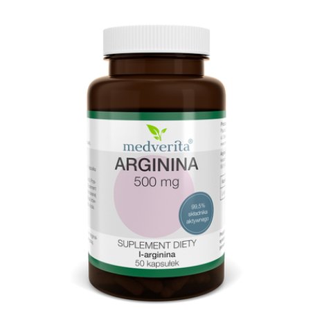 Medverita Arginine 500mg 50 Capsules