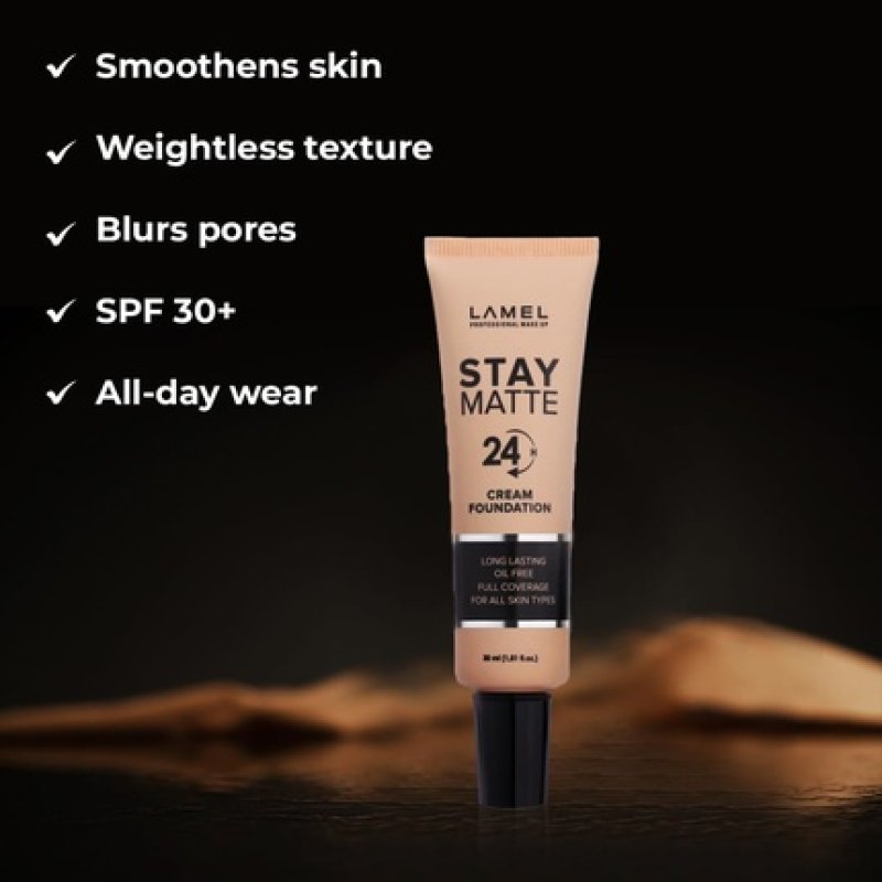 Lamel Foundation Stay Matte Smooth & Uniform Skin Matte Finish Universal