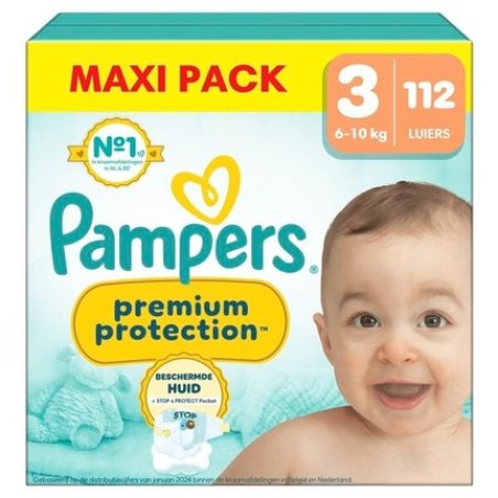 Pampers Premium Protection Skin Comfort Size 3 Maxi Pack 112 Diapers 610 Kg