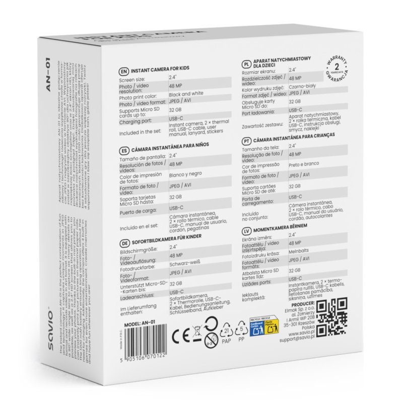 SAVIO INSTANT CAMERA AN-01