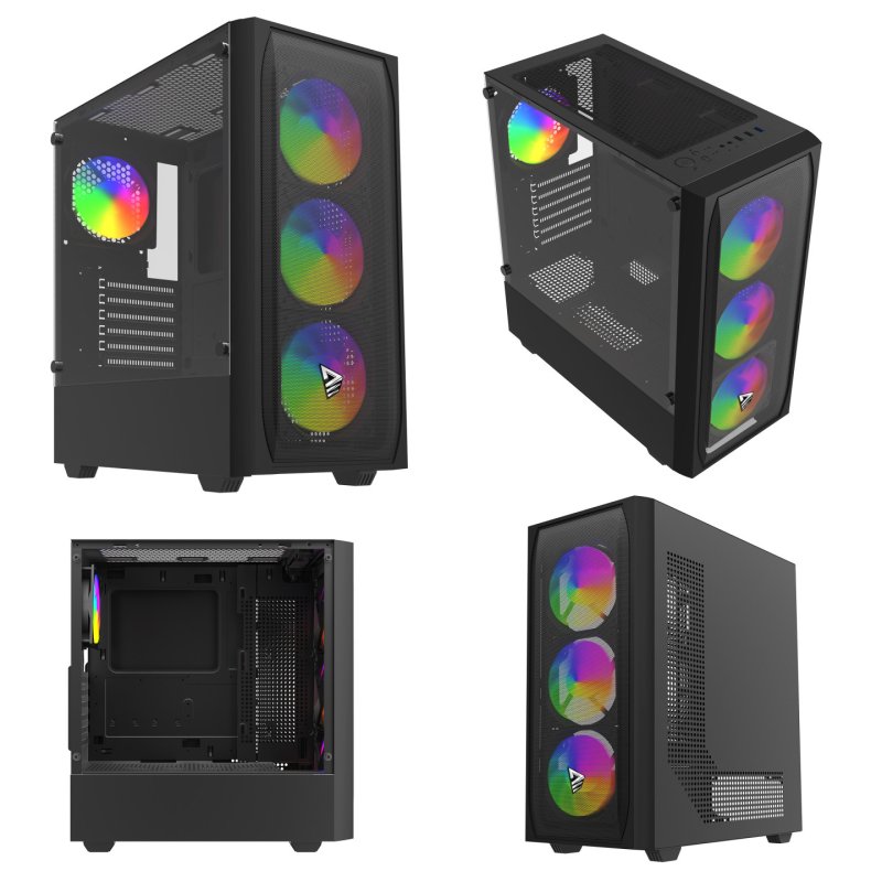 Savio Noctis Flow RGB Cube Black