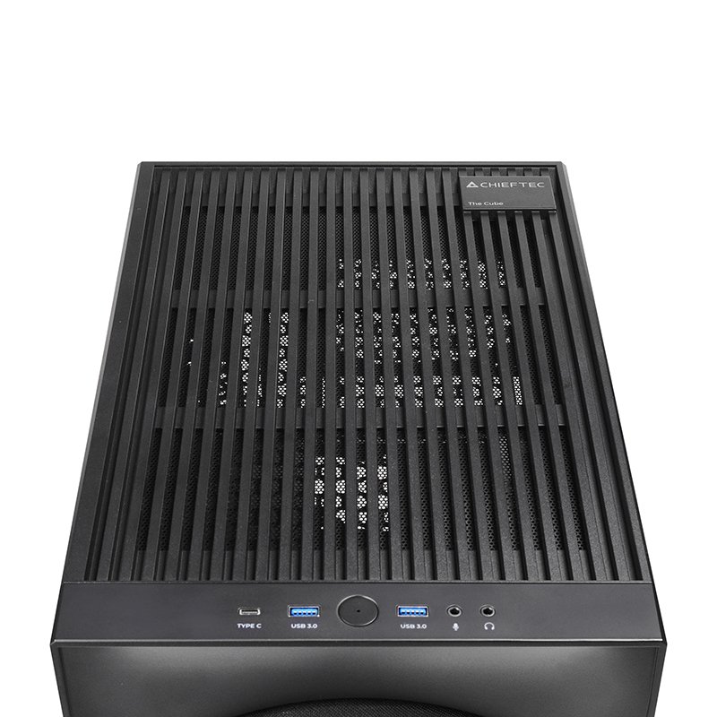 Chieftec CI 03B OP Cube Gehäuse USB 3.2 Type C schwarz