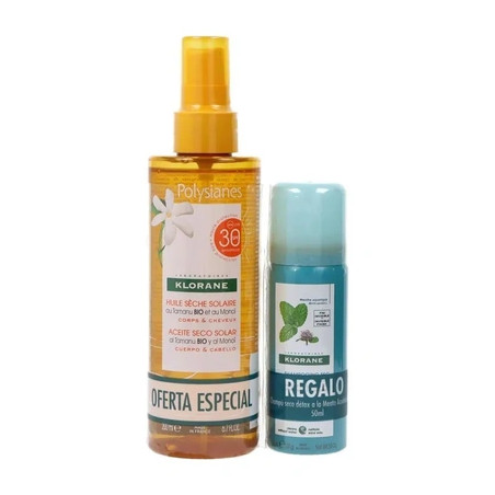 Klorane Polysianes Sun Dry Oil Spf 30 200ml Set 2 Pieces