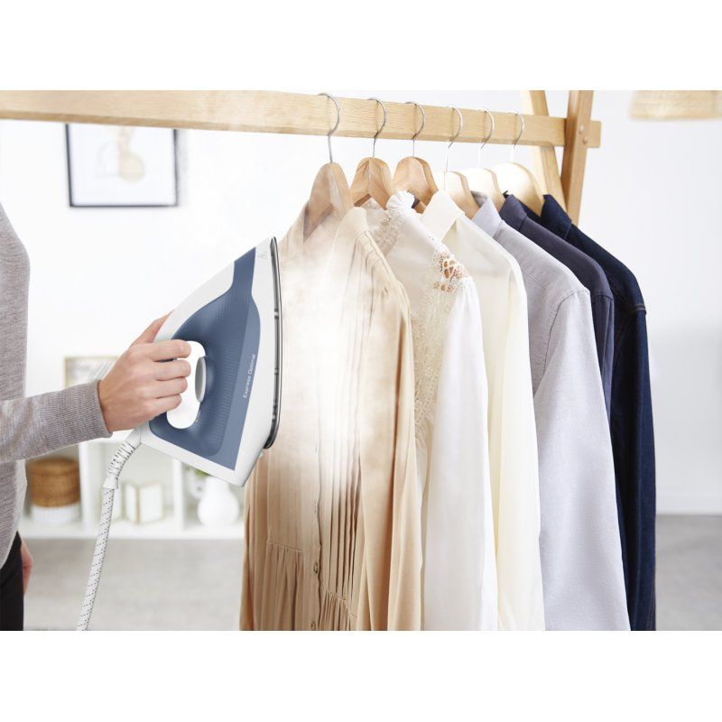 Tefal Express Optimal SV4110 2200 W 1,2 L Ceramic Express Glide Bleu, Blanc