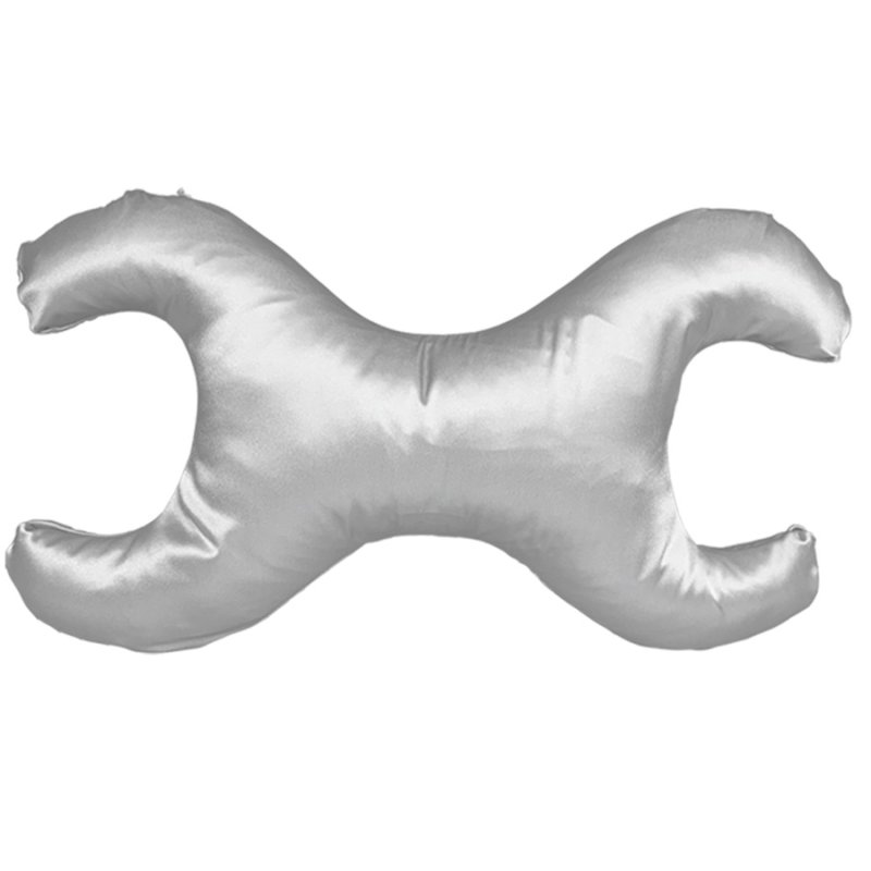 Save My Face - La Petite Small Pillow w. 100% Silk Cover Silver