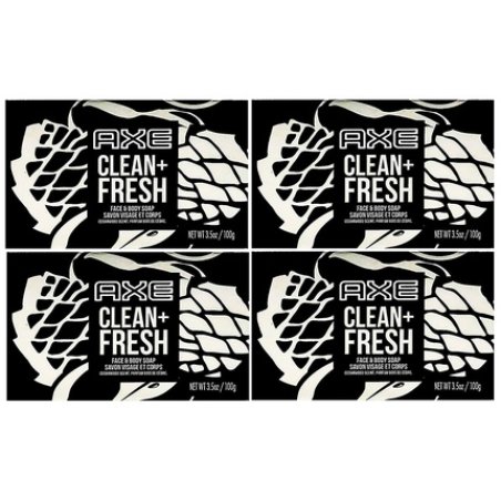 Axe Clean Fresh Bar Soap for Men 3.7oz (100g)
