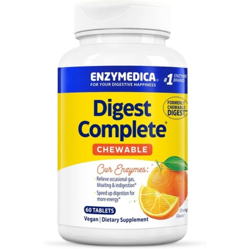Enzymedica Digest Chewable Digestive Enzymes Orange 60 Tablets