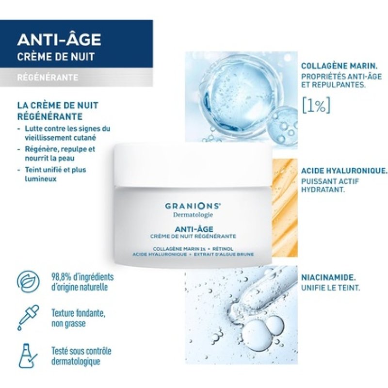 Anti-Aging Night Cream for Face Regenerating Moisturizing Mask