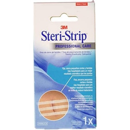 Steri Strip Skin Closure 1x3 Strips 6mm x 7.5cm