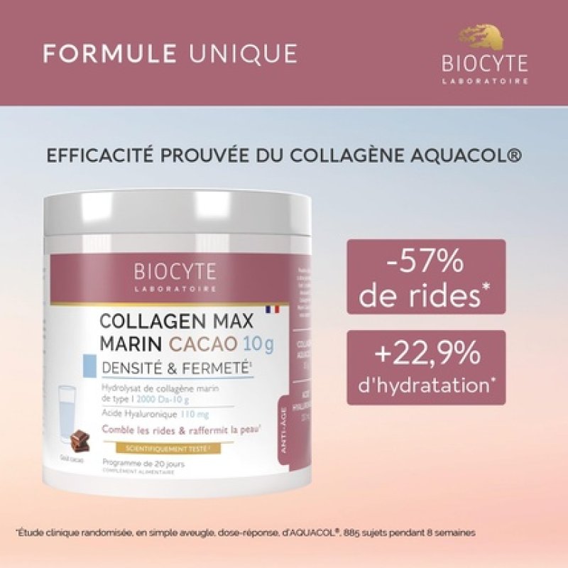 Biocyte Collagene Max Marine Cocoa Flavor Fills Wrinkles and Firms Skin