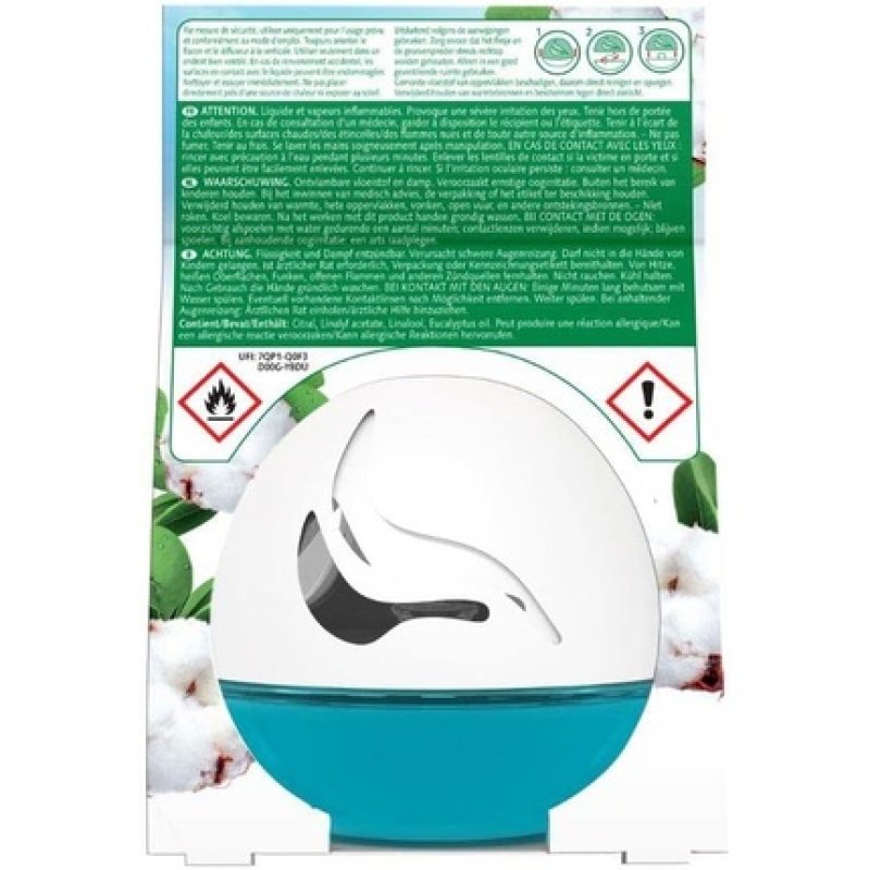 Air Wick Continuous Active Fresh Cotton Diffuser 75ml 75g