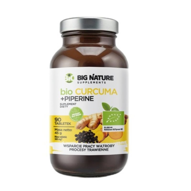 Big Nature Curcuma Ginger Piperine Dietary Supplement 90 Tablets
