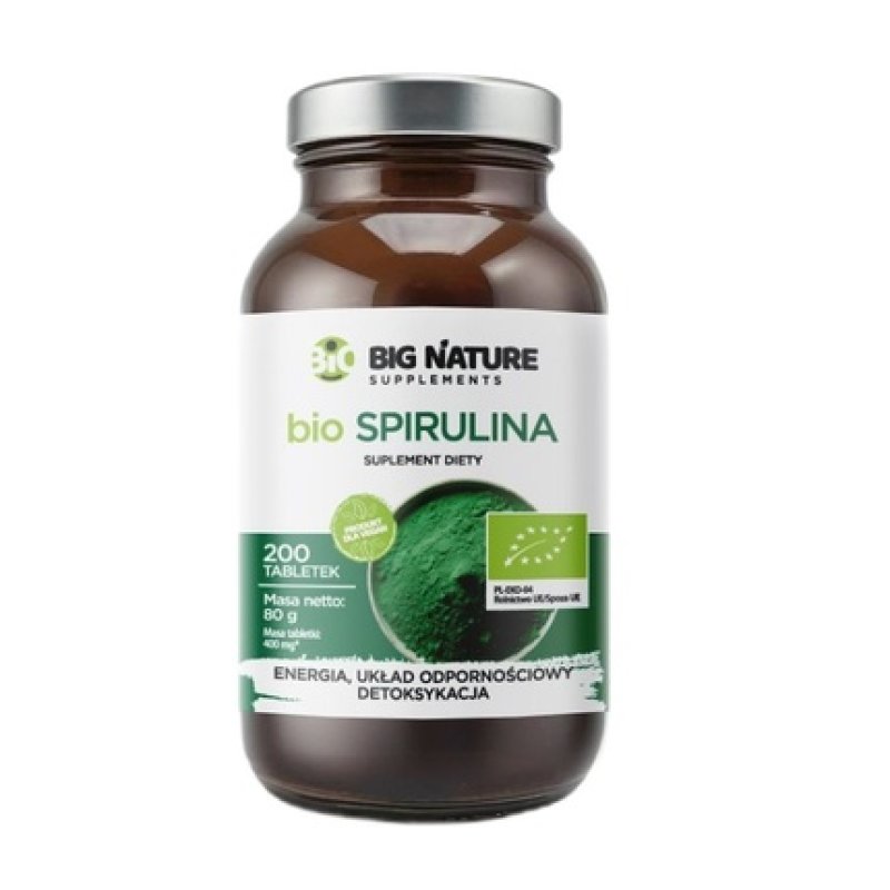 Big Nature Spirulina Bio Dietary Supplement Tablets 200 Pieces