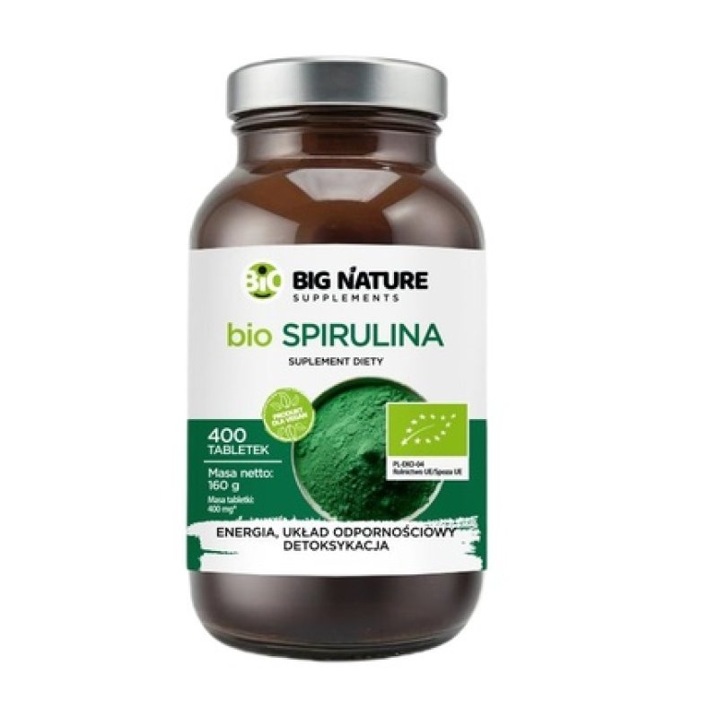 Big Nature Spirulina Dietary Supplement 400 Tablets