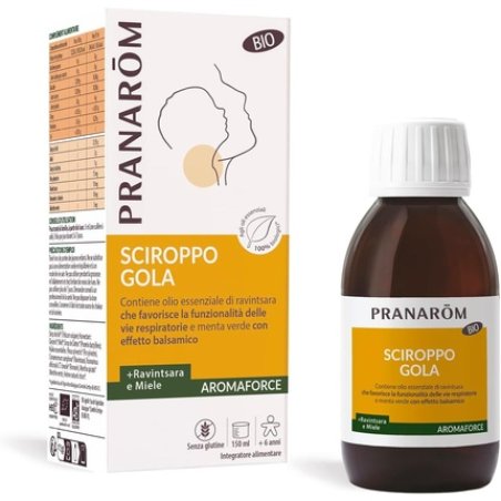 Pranarom Aromaforce Ravintsara Syrup with Honey for Neck and Immune System 150ml