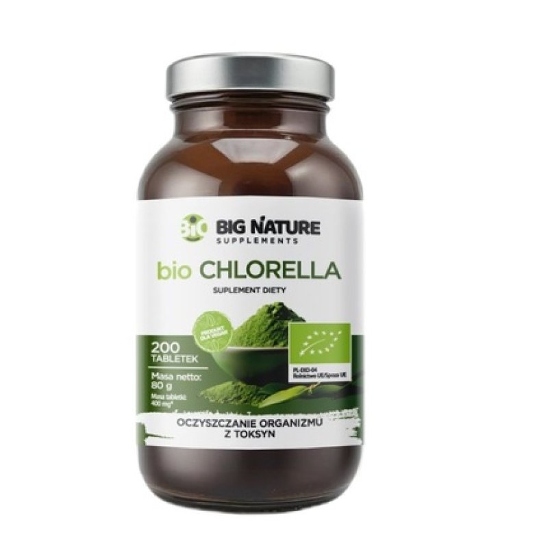 Big Nature Chlorella Dietary Supplement 200 Tablets
