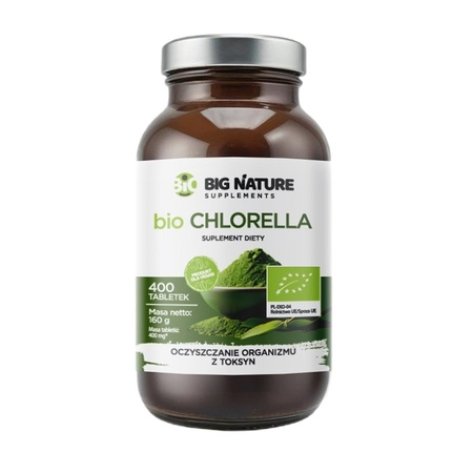 Big Nature Chlorella Bio Tablets Dietary Supplement 400 Pieces 160 Grams