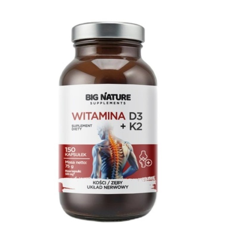 Big Nature D3 K2 Dietary Supplement 150 Capsules