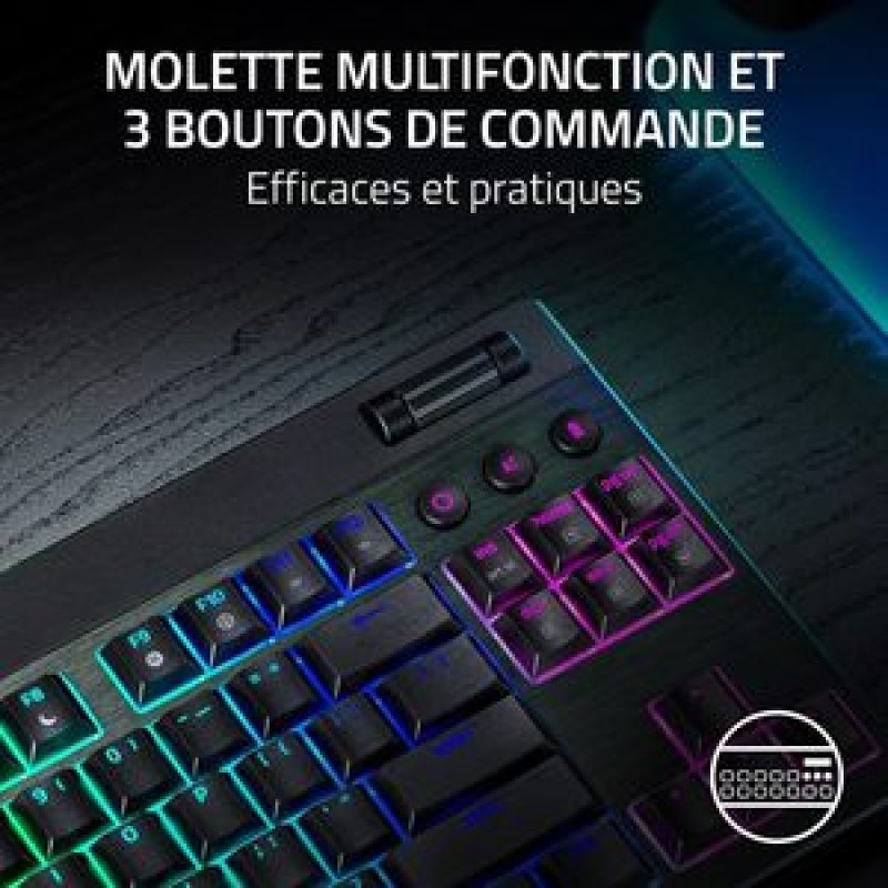 RAZER BlackWidow V4 Low-profile Tenkeyless HyperSpeed (Orange Switch) - French