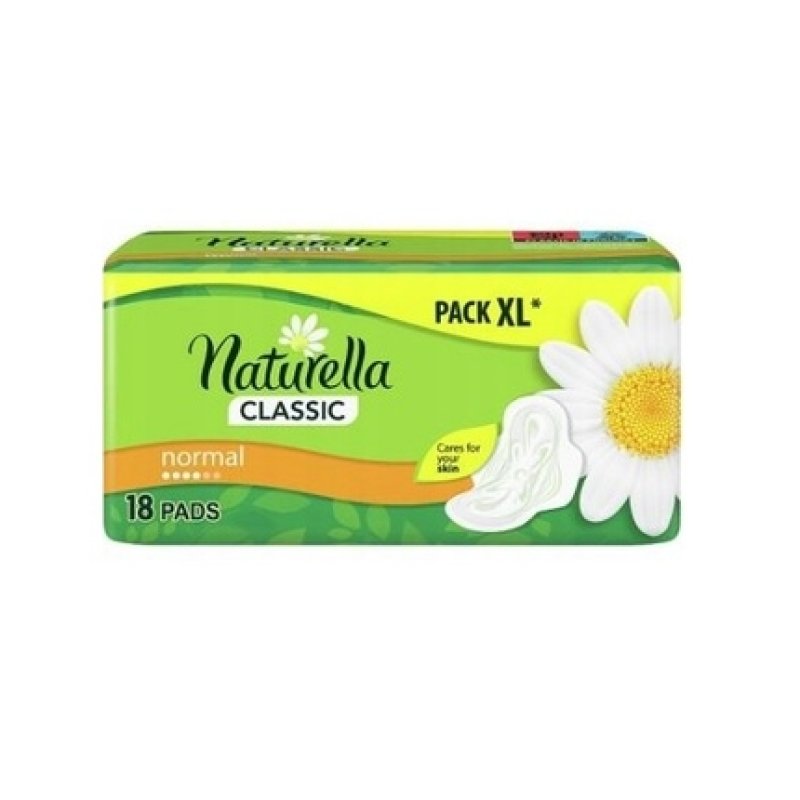 Naturella Classic Camomile Normal Sanitary Pads With Wings - 18 Pieces