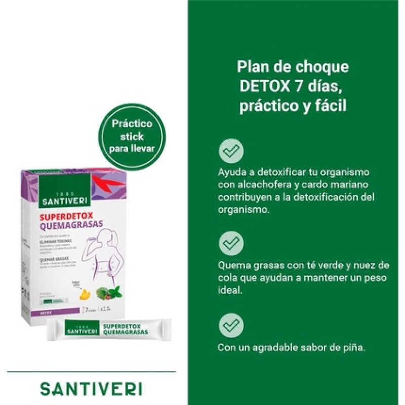 Santiveri Superdetox Fat Burner with Plant Extracts Artichoke