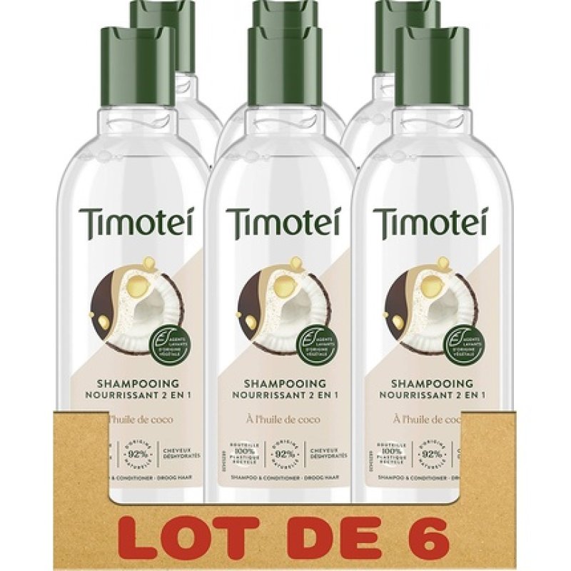 Timotei Nourishing 2-in-1 Coconut Oil Shampoo and Conditioner for Dehydrated Hair 300ml