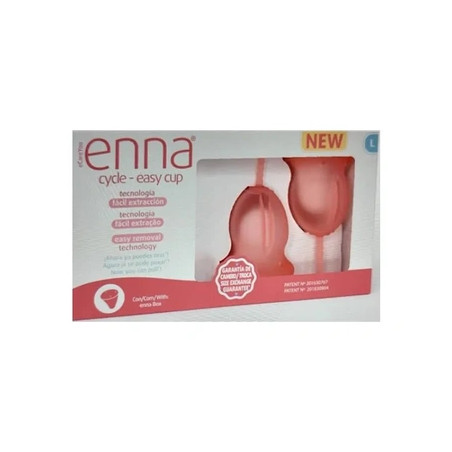 Enna Cycle Easy Menstrual Cup Size L with 2 Baskets, Sterilizer, and Transport Box