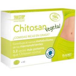 Triestop Chitosan Vegetal Dietary Supplement 60 Tablets - Supports Normal Macronutrient Metabolism - Satiating Effect -
