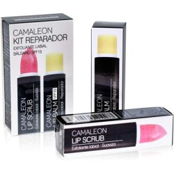 KIT Repair Lip Scrub Strawberry Balm - Lip Exfoliator Strawberry Balm - Camaleon Magic