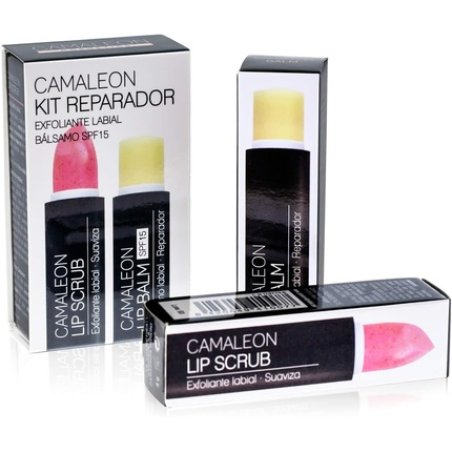 KIT Repair Lip Scrub Strawberry Balm - Lip Exfoliator Strawberry Balm - Camaleon Magic