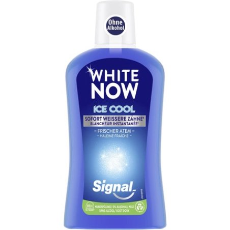 Signal White Now Ice Cool Mouthwash for Instantly Whiter Teeth and Fresh Breath 500ml