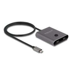 DeLOCK Commutateur 2 en 1 USB 10 Gbps USB Type-C, bidirectionnel, 8K