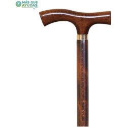 Dark Wooden Crutch Cane