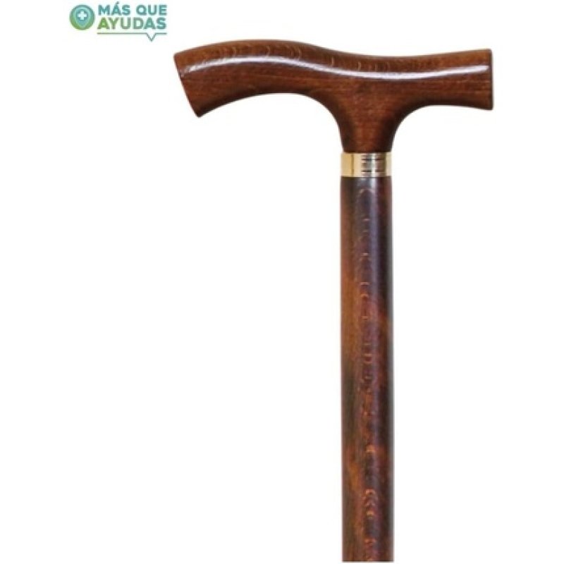 Dark Wooden Crutch Cane