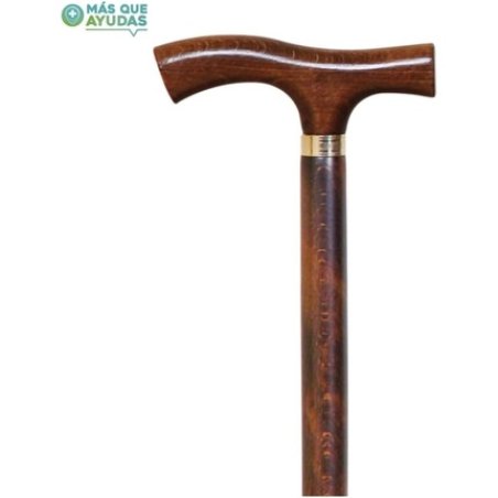 Dark Wooden Crutch Cane