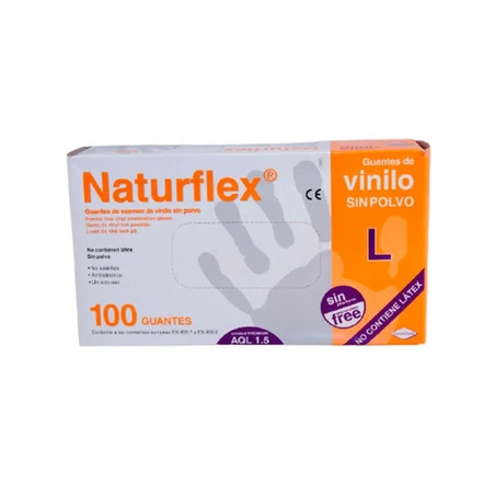 Naturflex Naturflex Vinyl Gloves Size Medium With 100 Count