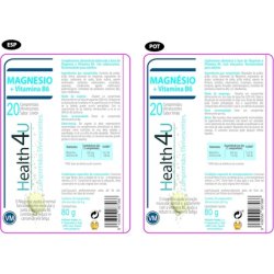 H4u Magnesium Vitamin B6 Effervescent Tablets Lemon Flavor - 20 Tablets