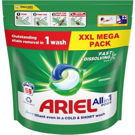 Ariel All-in-1 PODS Washing Capsules 58
